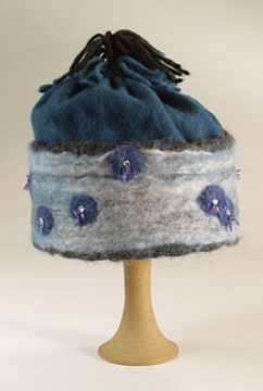 Felted Alpaca Hat w/beads